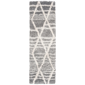 Safavieh Casablanca 2'3&quot x 8' Hand Tufted Wool Runner Rug in Gray
