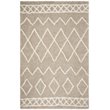 Safavieh Equinox 3' x 5' Hand Tufted Shag Rug in Beige and Ivory