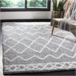 Safavieh Equinox 8' x 10' Hand Tufted Shag Rug in Gray and Cream
