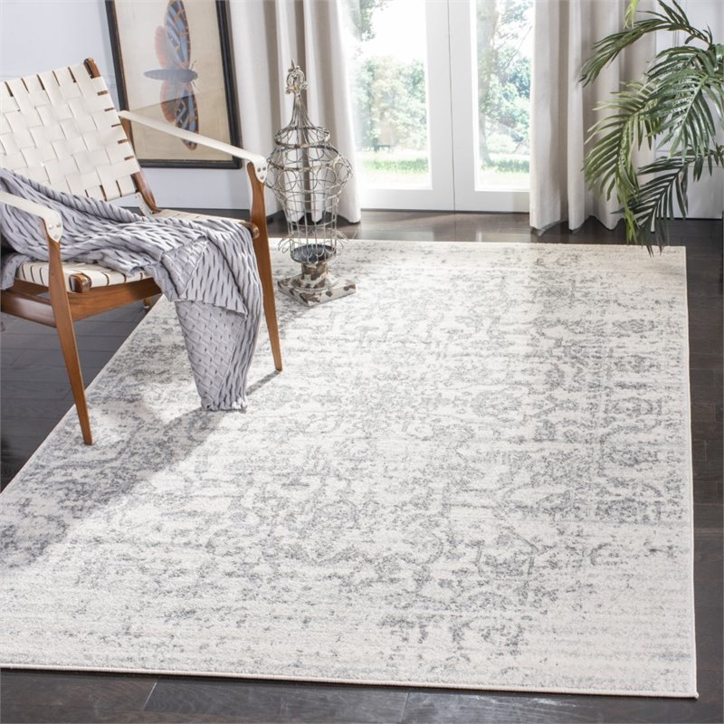 Safavieh Madison 3' x 5' Rug in Silver and Ivory