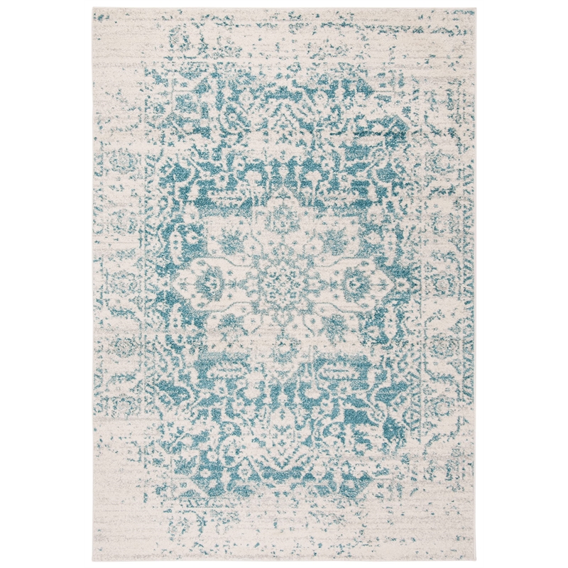 Safavieh Madison 4' x 6' Rug in Teal and Ivory