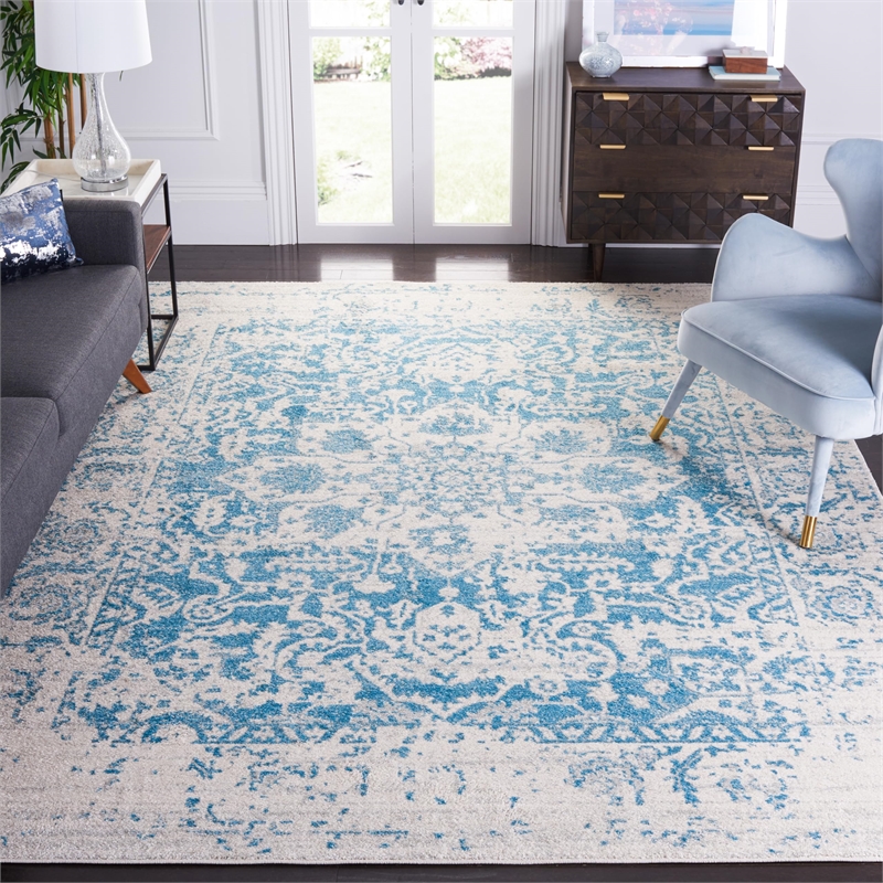 Safavieh Madison 8' x 10' Rug in Teal and Ivory