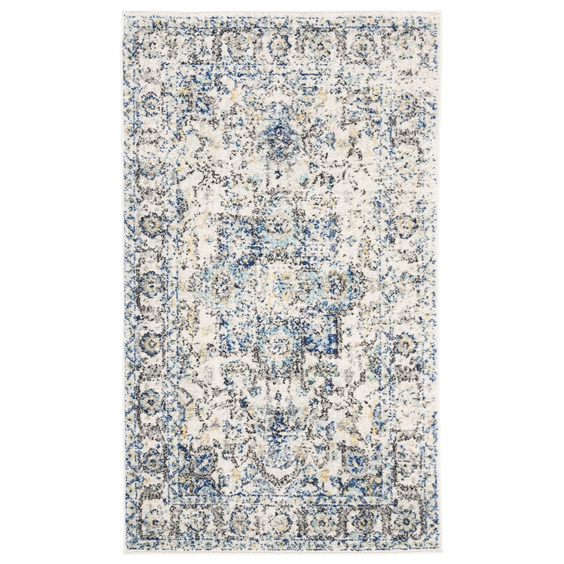 Safavieh Madison 3' x 5' Rug in Turquoise and Ivory