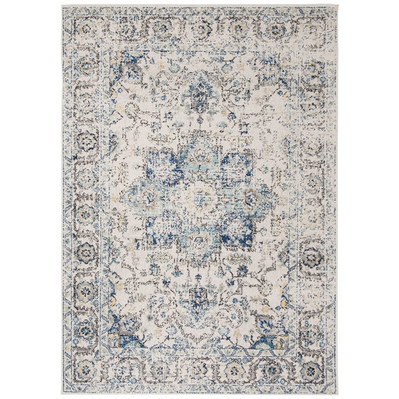 Safavieh Madison 4' x 6' Rug in Turquoise and Ivory