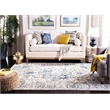 Safavieh Madison 9' x 12' Rug in Turquoise and Ivory