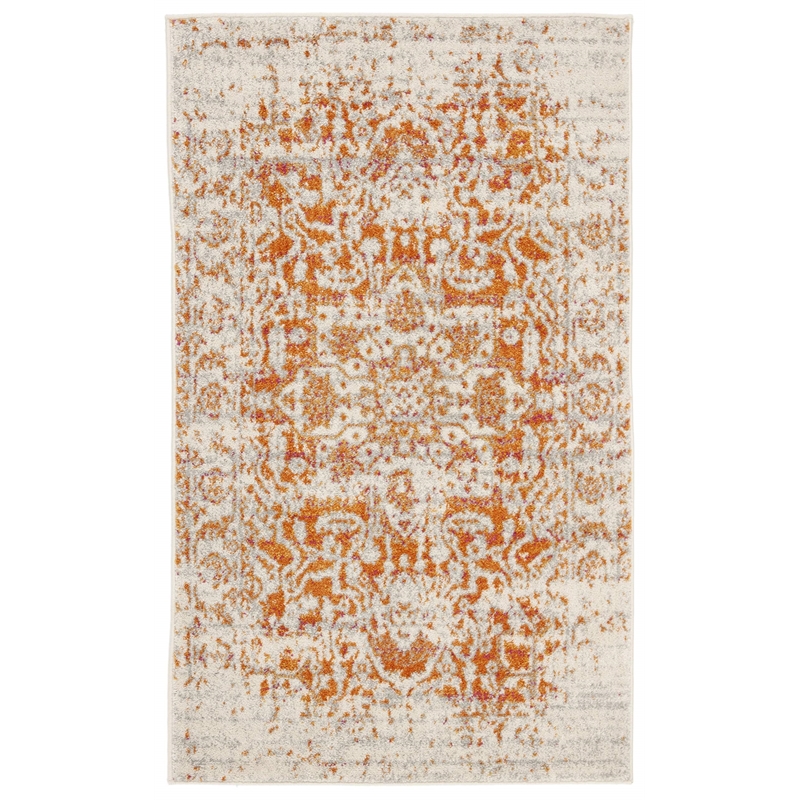 Safavieh Madison 3' x 5' Rug in Orange and Ivory