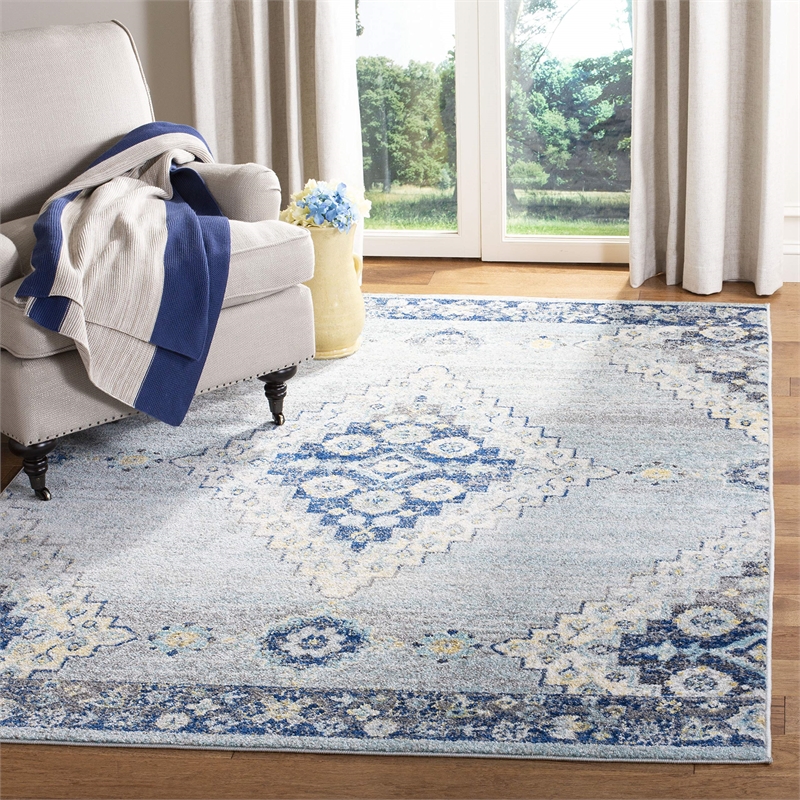 Safavieh Madison 3' x 5' Rug in Blue and Cream