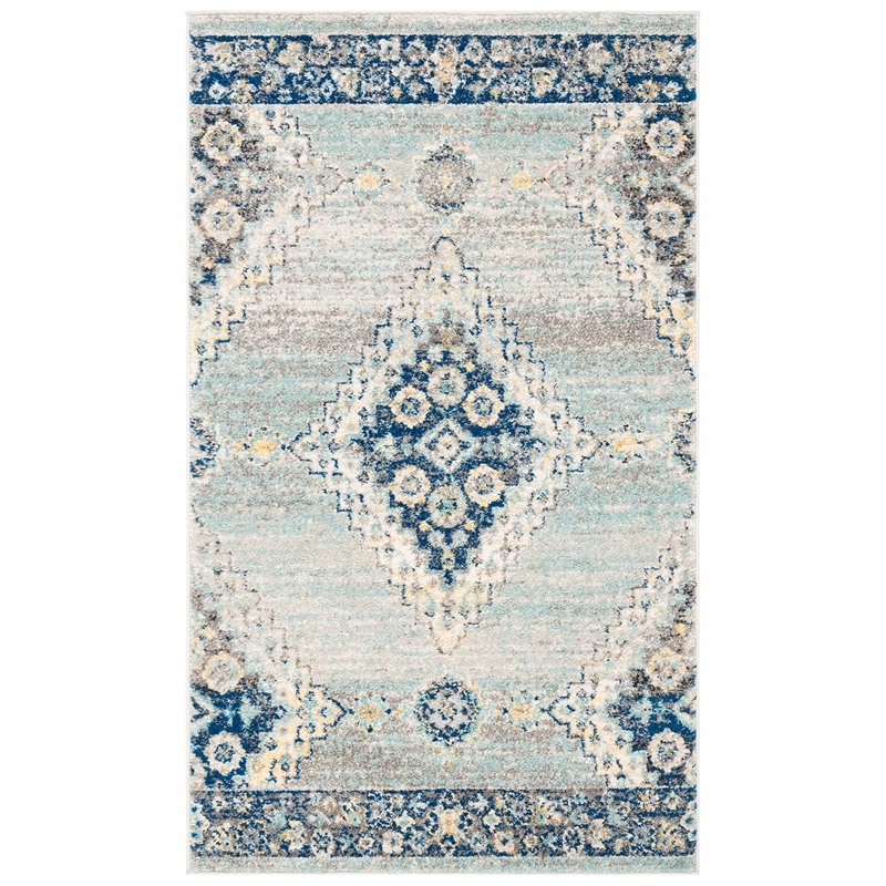 Safavieh Madison 3' x 5' Rug in Blue and Cream