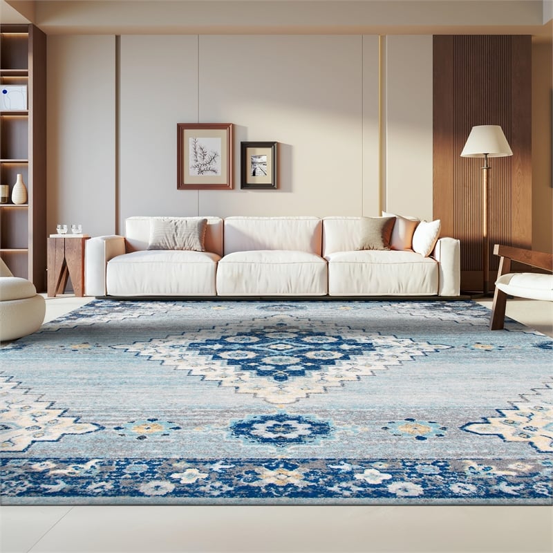 Safavieh Madison 8' x 10' Rug in Blue and Cream
