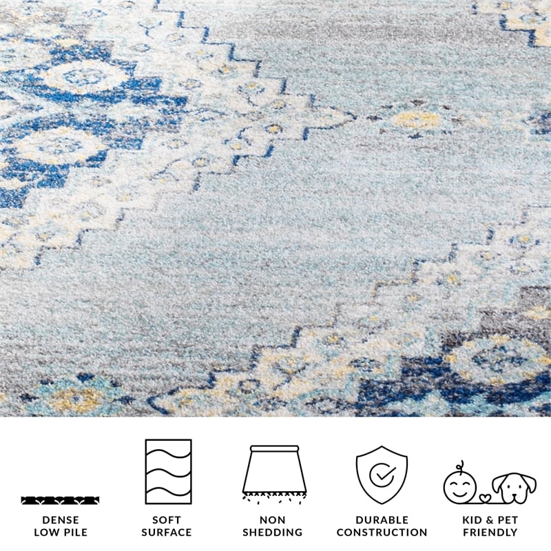Safavieh Madison 8' x 10' Rug in Blue and Cream