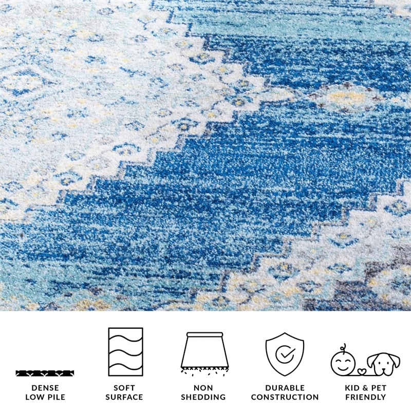 Safavieh Madison 8' x 10' Rug in Navy and Cream