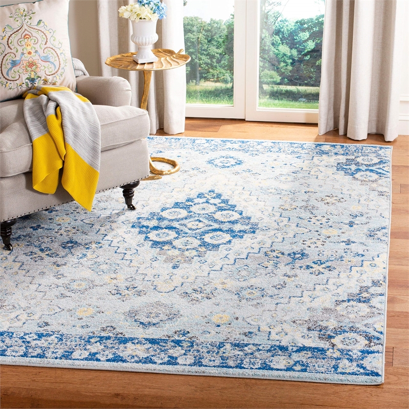 Safavieh Madison 3' x 5' Rug in Blue and Cream