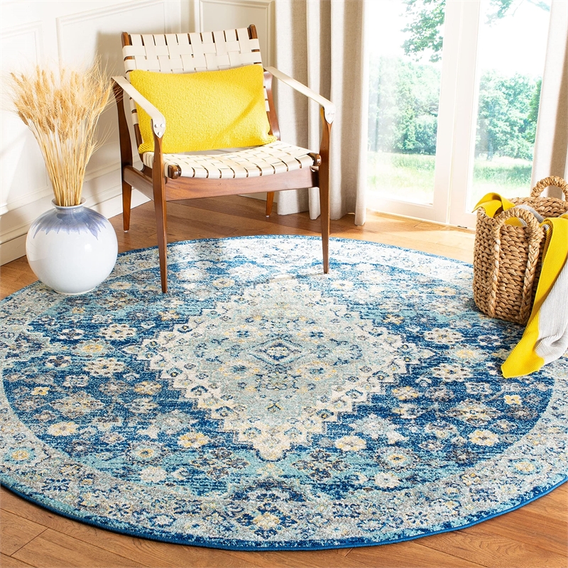 Safavieh Madison 3' x 5' Rug in Blue and Cream