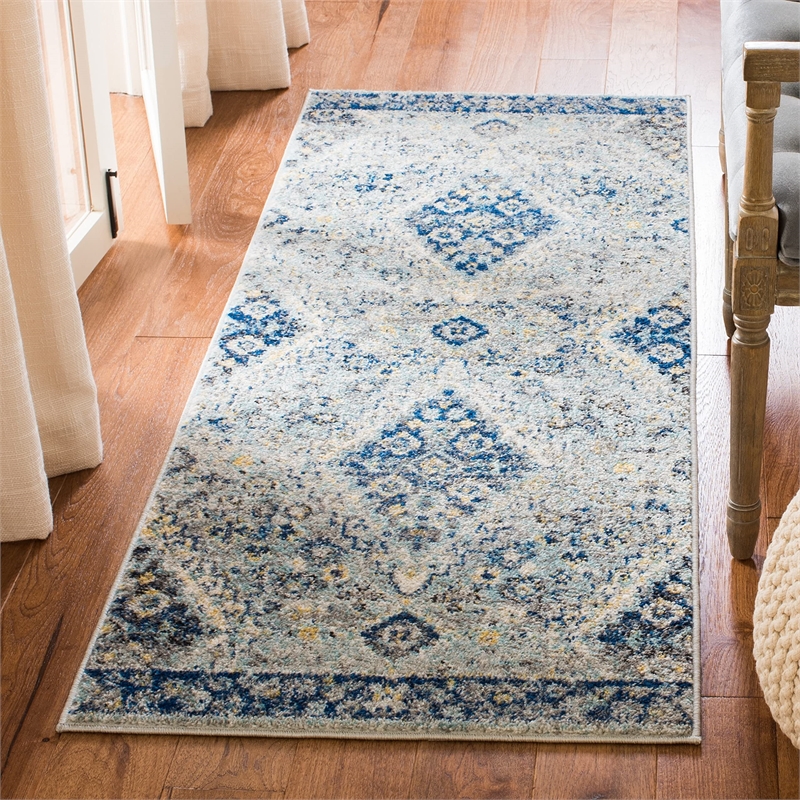 Safavieh Madison 3' x 5' Rug in Blue and Cream