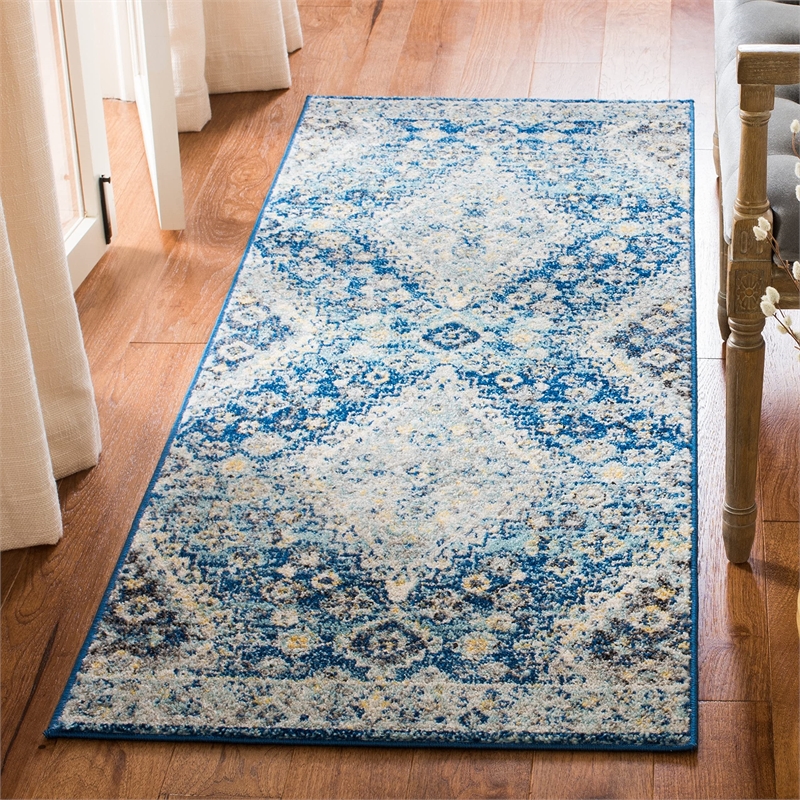 Safavieh Madison 3' x 5' Rug in Blue and Cream