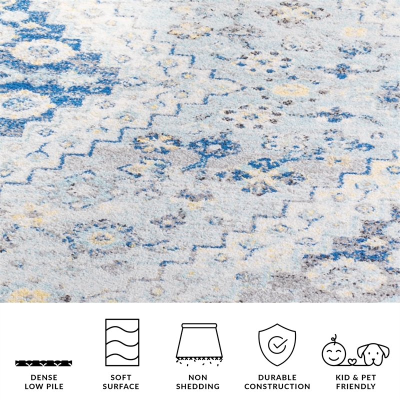 Safavieh Madison 4' x 6' Rug in Blue and Cream