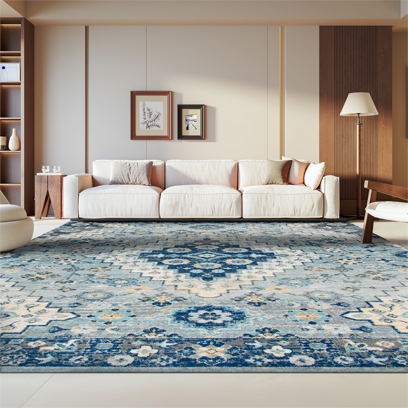 Safavieh Madison 8' x 10' Rug in Blue and Cream