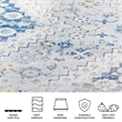 Safavieh Madison 8' x 10' Rug in Blue and Cream