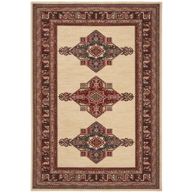 Safavieh Mahal 9' x 12' Rug in Cream and Red