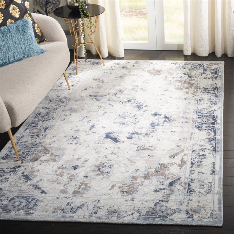 Safavieh Mirage 8' x 10' Hand Loomed Rug in Blue and Cream