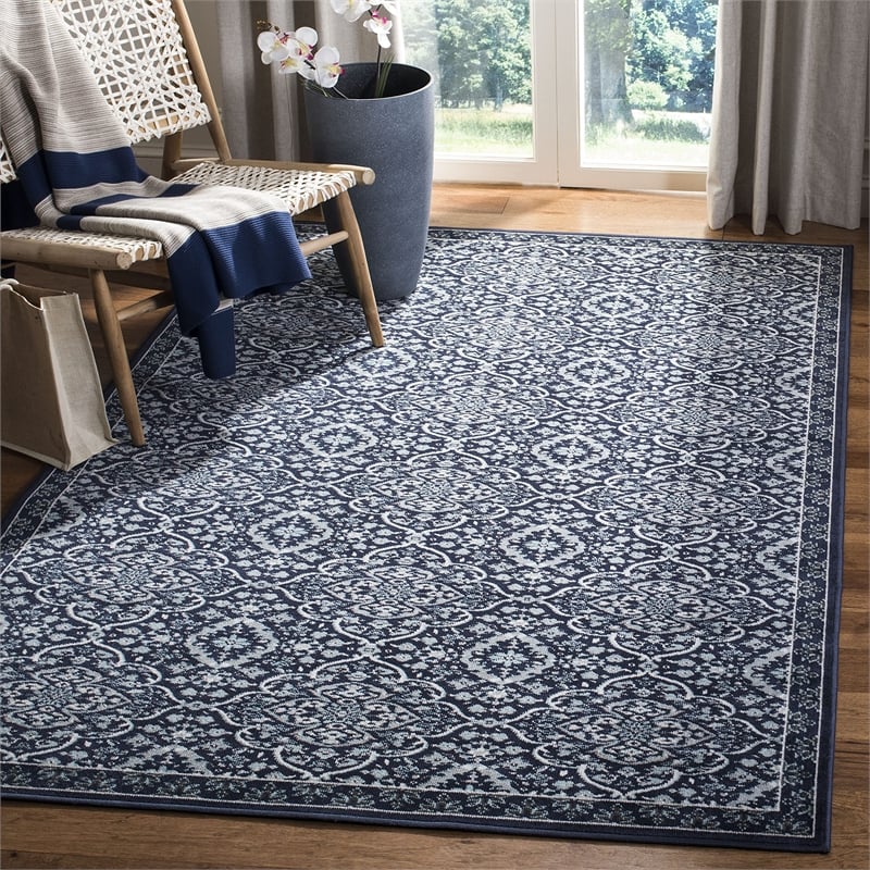 Safavieh Montage 4' x 6' Rug in Navy and Ivory
