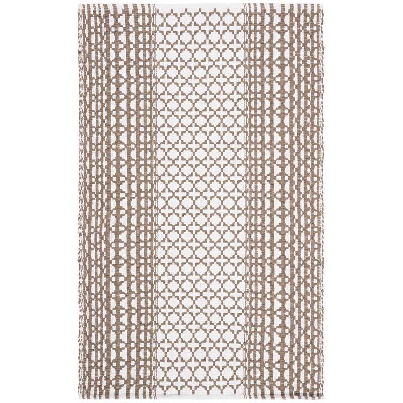 Safavieh Montauk 3' x 5' Hand Woven Rug in Taupe and Ivory