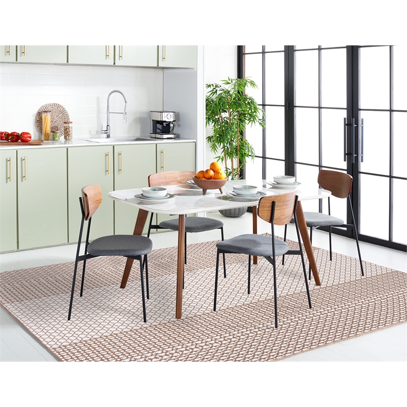 Safavieh Montauk 8' x 10' Hand Woven Rug in Taupe and Ivory