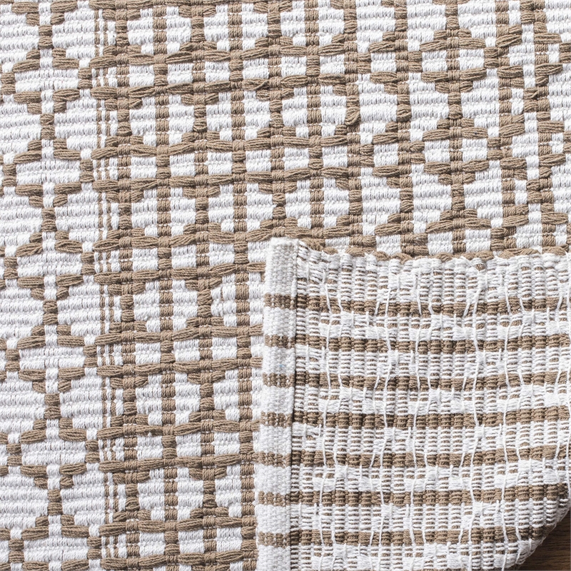 Safavieh Montauk 8' x 10' Hand Woven Rug in Taupe and Ivory
