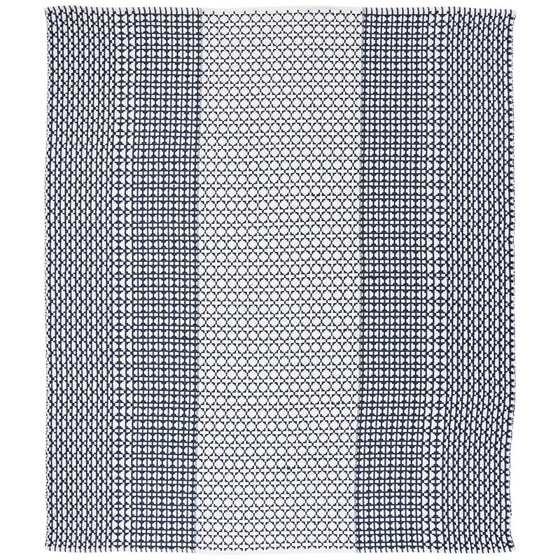 Safavieh Montauk 8' x 10' Hand Woven Rug in Navy and Ivory