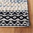 Safavieh Natura 4' x 6' Hand Woven Wool Rug in Black and Ivory