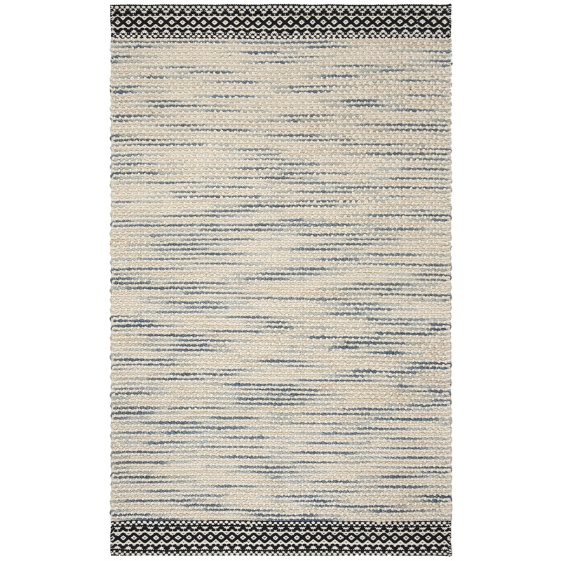 Safavieh Natura 6' x 9' Hand Woven Wool Rug in Black and Ivory
