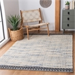 Safavieh Natura 6' Square Hand Woven Wool Rug in Black and Ivory