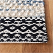 Safavieh Natura 6' Square Hand Woven Wool Rug in Black and Ivory