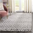 Safavieh Natura 3' x 5' Hand Woven Wool Rug in Charcoal and Light Gray