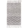 Safavieh Natura 3' x 5' Hand Woven Wool Rug in Charcoal and Light Gray