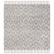 Safavieh Natura 6' Square Hand Woven Wool Rug in Charcoal and Gray