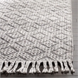Safavieh Natura 6' Square Hand Woven Wool Rug in Charcoal and Gray