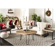 Safavieh Natura 6' Square Hand Woven Wool Rug in Charcoal and Gray
