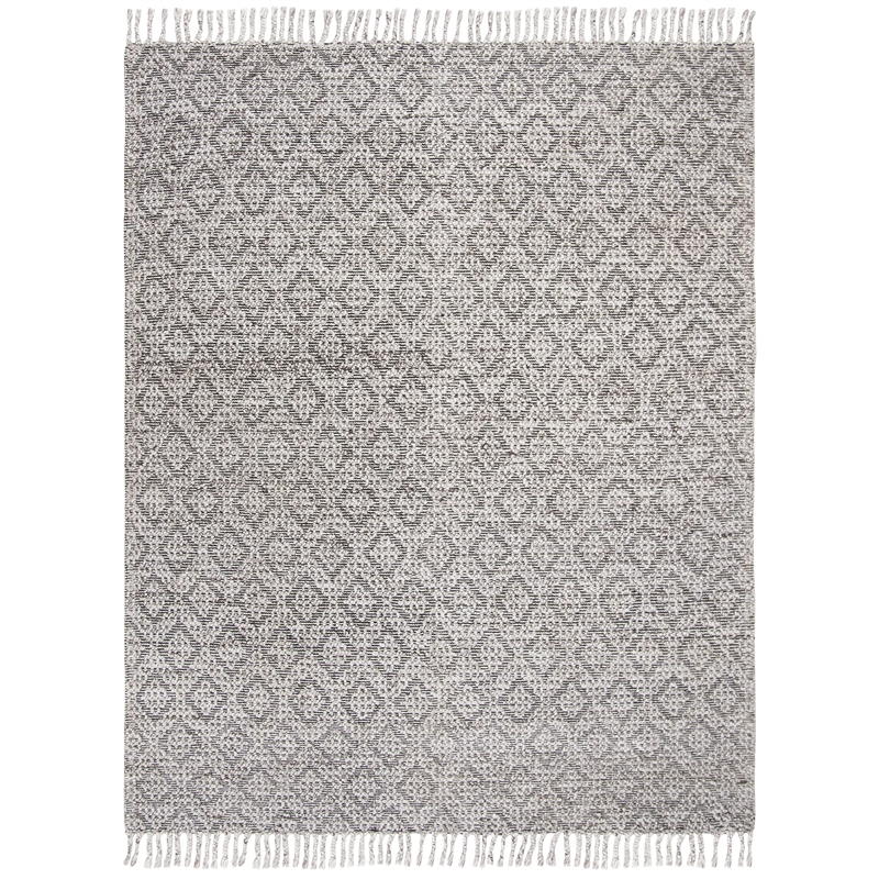 Safavieh Natura 8' x 10' Hand Woven Wool Rug in Charcoal and Gray