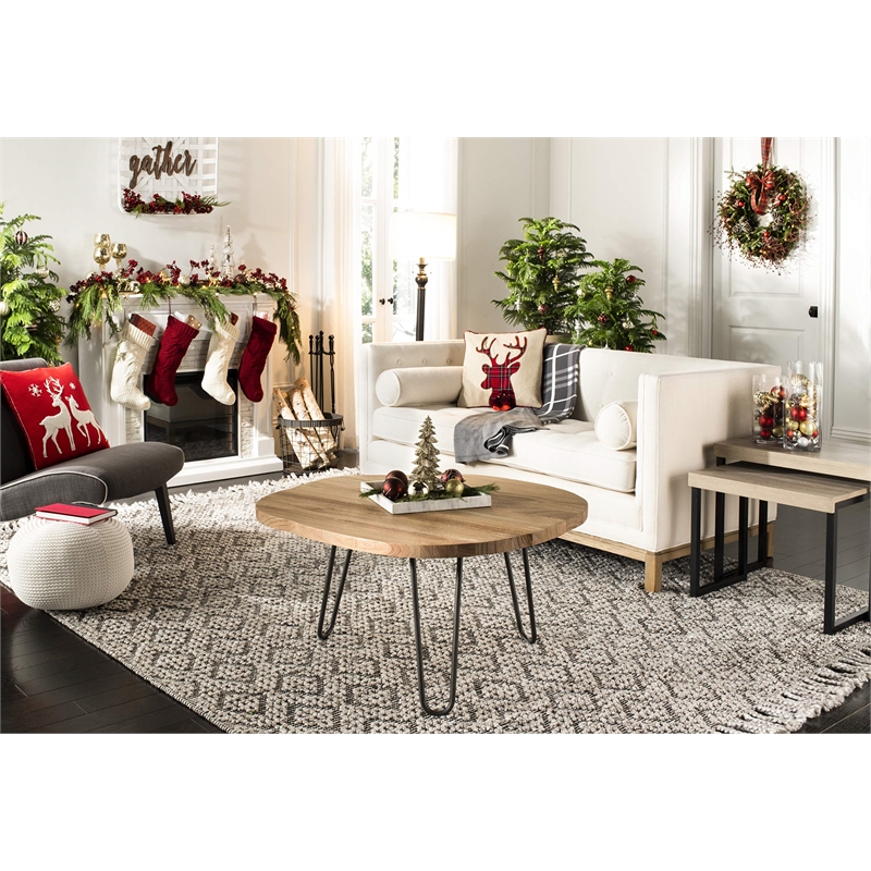 Safavieh Natura 8' x 10' Hand Woven Wool Rug in Charcoal and Gray