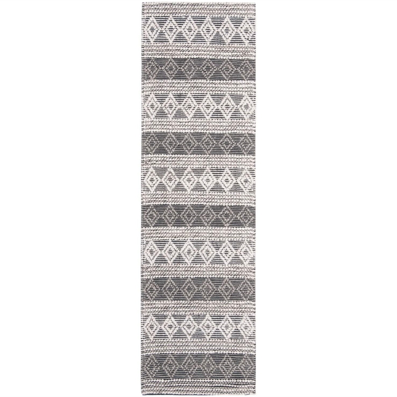Safavieh Natura 3' x 5' Hand Woven Wool Rug in Charcoal and Gray