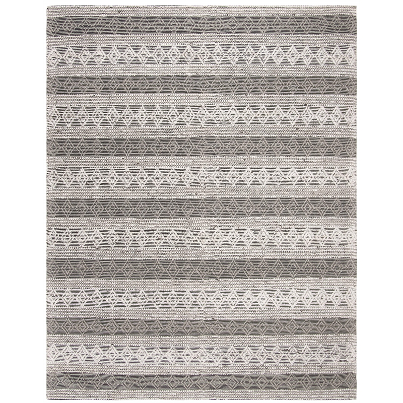 Safavieh Natura 8' x 10' Hand Woven Wool Rug in Charcoal and Gray
