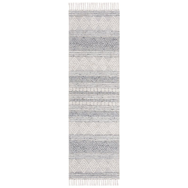 2'3 x 8' Safavieh Natura Collection NAT153H Handmade Wool Runner Charcoal 2'3 x 8' Safavieh Natura Collection NAT153H Handmade Wool Runner Charcoal