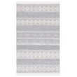 Safavieh Natura 5' x 8' Hand Woven Wool Rug in Silver and Ivory