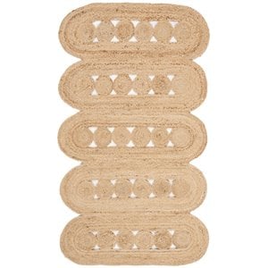 Safavieh Natural Fiber 4'-0&quot x 6'-0&quot Jute Hand Woven Rug in Natural