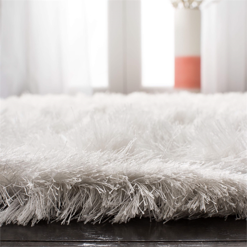 Safavieh Ocean 4' x 6' Hand Tufted Shag Rug in Ivory