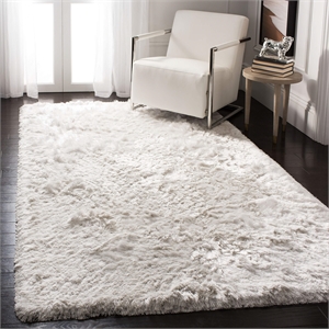 Safavieh Ocean 4' x 6' Hand Tufted Shag Rug in Ivory