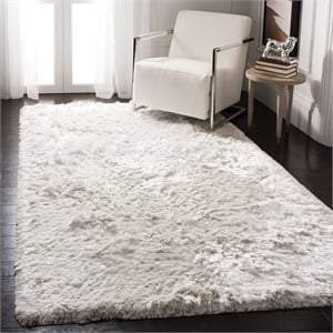 Safavieh Ocean 5' x 8' Hand Tufted Shag Rug in Ivory