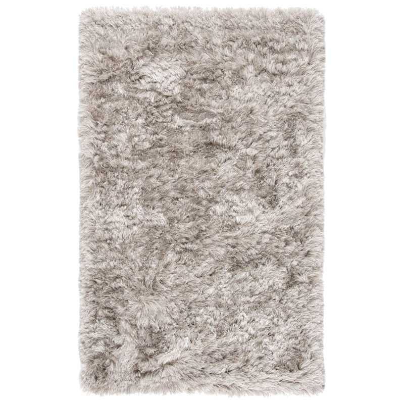 Safavieh Ocean 3' x 5' Hand Tufted Shag Rug in Light Gray