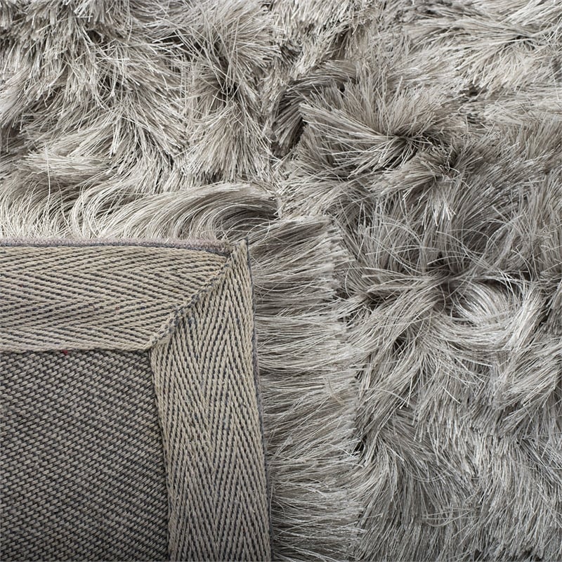Safavieh Ocean 4' x 6' Hand Tufted Shag Rug in Light Gray